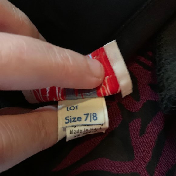 FAB 80s Pink Black Tropical Structural Midi Dress - Picture 7 of 7